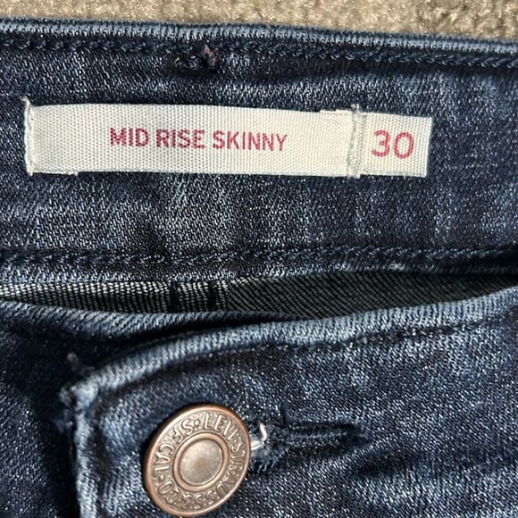 Levi's Mid Rise Skinny Embroidered Pockets Jeans Women's Size 30 - Picture 9 of 10